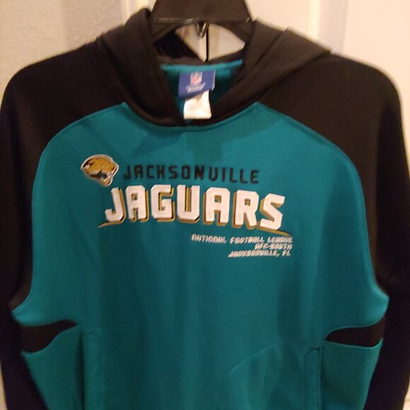 NFL Team Apparel On Field Reebok Jaguars Pullover Jacket Men's Size Large Hoodie - Picture 2 of 5